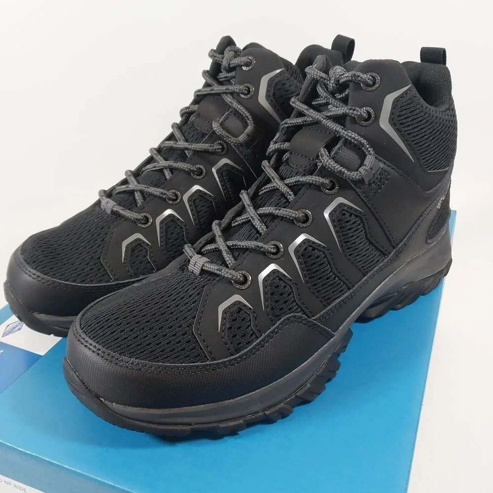 COLUMBIA MENS GRANITE TRAIL MID WP WATERPROOF BLACK BOOT SIZE 7